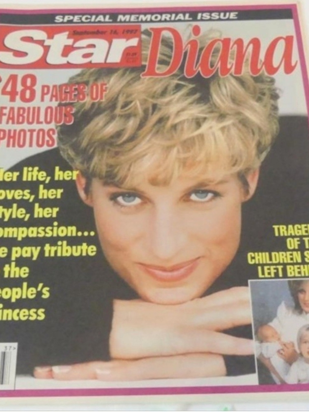 Vintage copy of Sept 16 1997 special memorial issue of Star Magazine Lady Diana